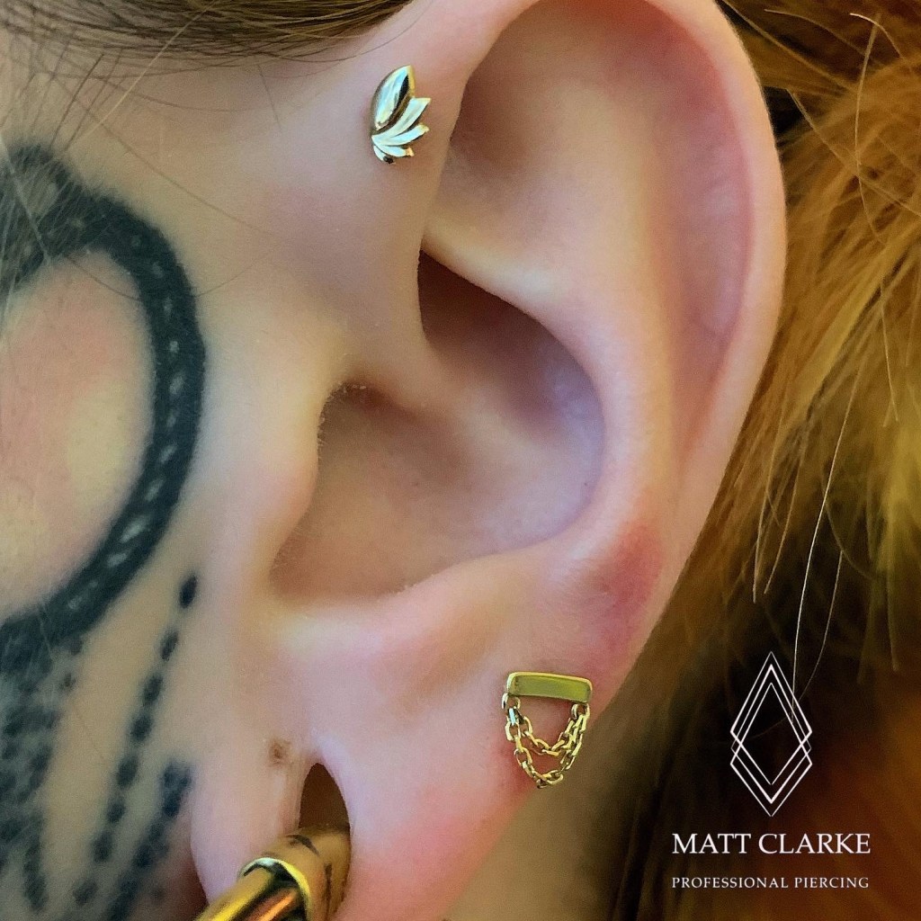 Ear Piercings, Forward Helix & a High Lobe