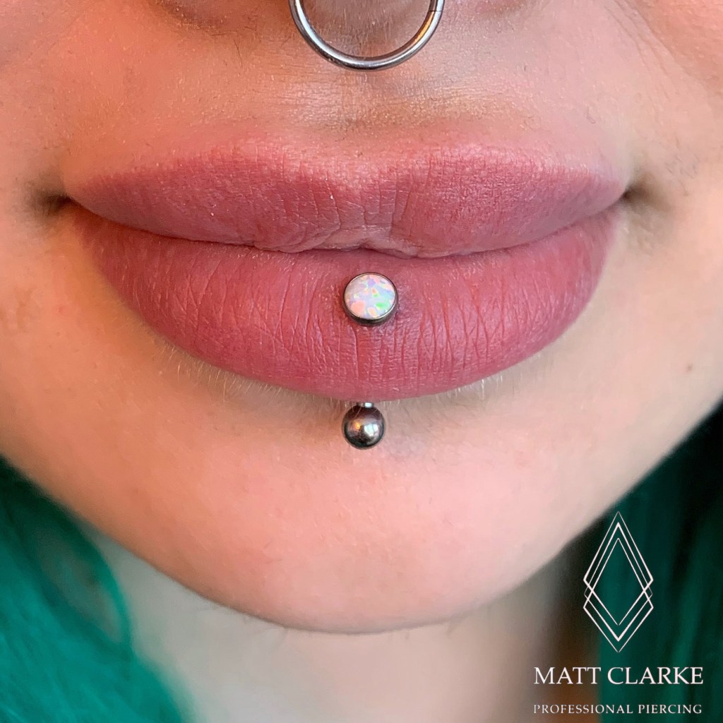 Vertical Labret Piercing