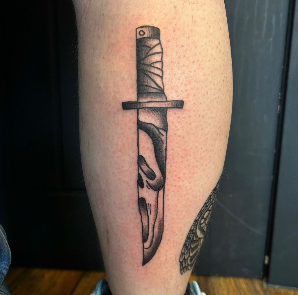 Scream Dagger Tattoo Design by Chloe