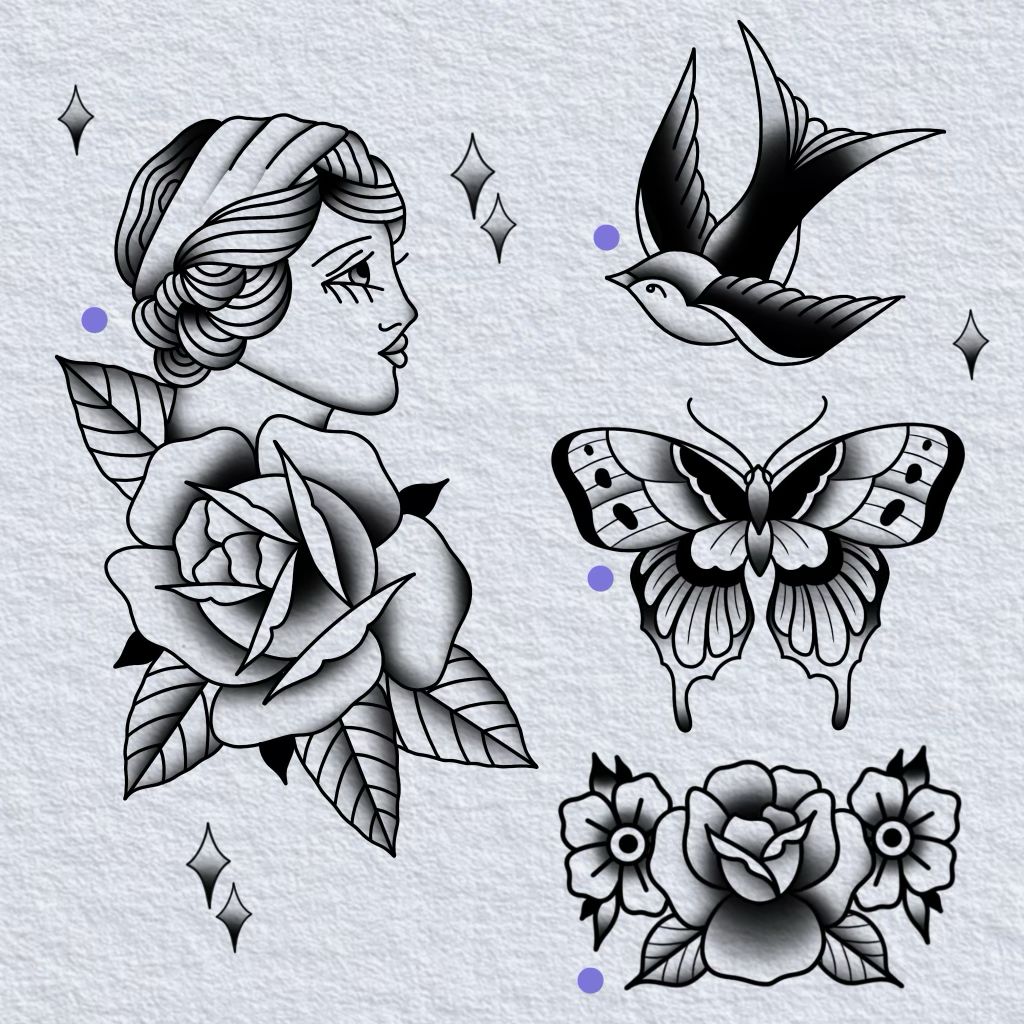 Tattoo Flash Sheet 6 by Chloe