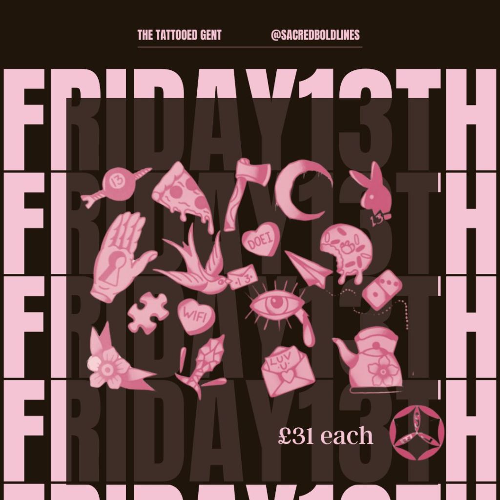 Friday 13th flash designs at £31 by Steve