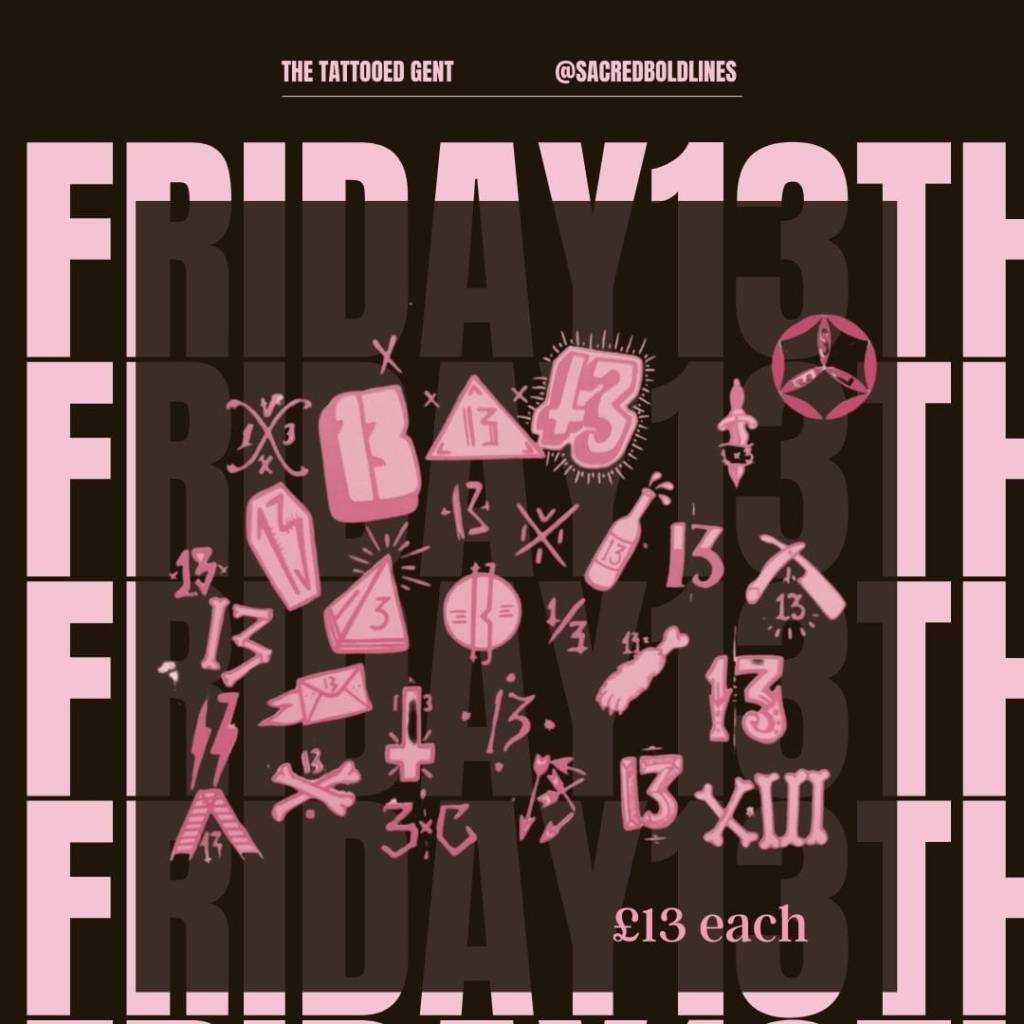 Friday 13th flash designs at £13 by Steve